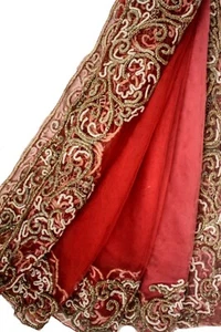 Dupatta Scarf Vintage Indian Embroidered Long Stole Shawl Woman Hijab LD6196 - Picture 1 of 7