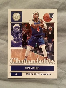 Moses Moody RC 2021-22 Panini Chronicles Base Rookie Card #30 Warriors - Picture 1 of 2