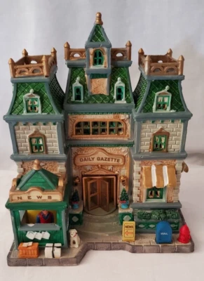 Gaceta diaria edificio iluminado Lemax Caddington Village #85759 Foto 1 de 4