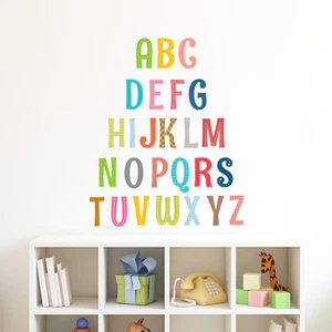 Calcomanía adhesiva de pared extraíble decowall alfabeto mayúscula niños DA-1701A - Imagen 1 de 8