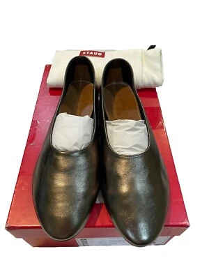 STAUD ALBA BALÉ PLANO, COR BRONZE ENVELHECIDO, TAMANHO 37 EU, 7 EUA FEMININO’S - Imagem 1 de 4