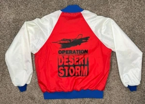 80s Operation Desert Storm Jacket Men Size Large Black Sheep NYLON Bomber Vintage - Bild 1 von 18