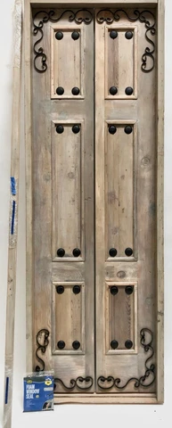 Rustic reclaimed lumber square top door solid wood castle winery double split Cover