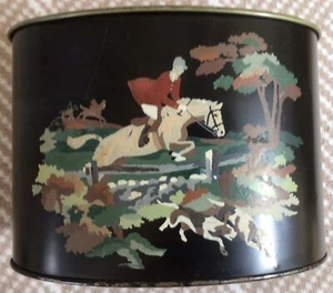 Cesta de escritorio Fox Hunt caza Toleware - Imagen 1 de 8