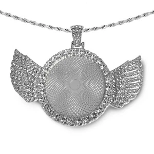 Plain Angel Wings Pendant Timeless Gift Necklace for Men and Women - Picture 1 of 4