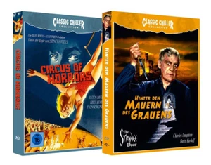 2 Chiller CIRCUS OF HORRORS + HINTER DEN MAUERN DES GRAUENS Karloff BLU-RAY NEU - Bild 1 von 1