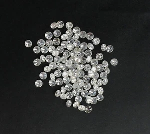 Real Natural Loose Diamond 1mm Round SI1-SI2 Clarity I-J White Color 25 Pcs Lot - Picture 1 of 10