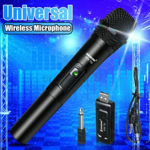 Professional VHF Wireless Microphone Handheld Mic System Karaoke W/Receiver USA - Picture 1 of 12
