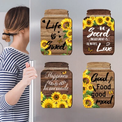 Sunflower Kitchen PVC Stickers Living Room Wall Arts Decals Kitchen Wall Decals - Image 1 of 4