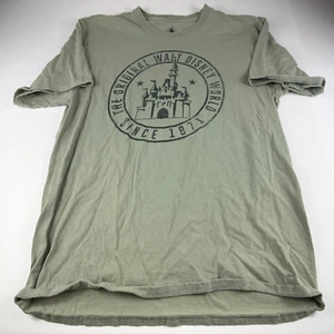 The Original Walt Disney World Since 1971 Castle Dark Green Gray T-shirt Large L - Picture 1 of 6