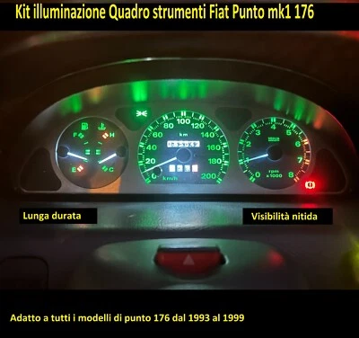 Kit illuminazione quadro strumenti fondini  FIAT PUNTO 176 mk1 dal 1993 al 1999 - Immagine 1 di 4