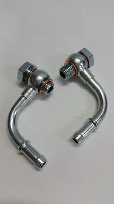 Porsche, Ferrari, manguera de combustible Banjo codos de 90 grados para adaptarse a bombas de combustible Bendix  Foto 1 de 3