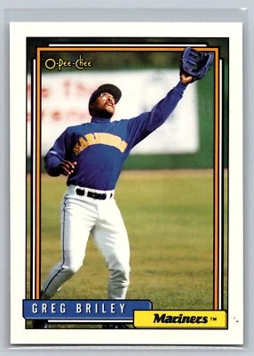 Greg Briley 1992 O-Pee-Chee Set Break BASEBALL #502 Seattle Mariners - Image 1 of 2