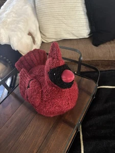 Pottery Barn Kardinal geformtes Kissen Feiertage Weihnachten Vögel neu mit Etikett - Bild 1 von 7