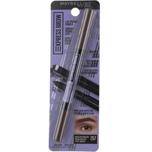 Maybelline Express Brow 2-in-1 Pencil + Powder, Medium Brown 257, 0.003 oz - Picture 1 of 2