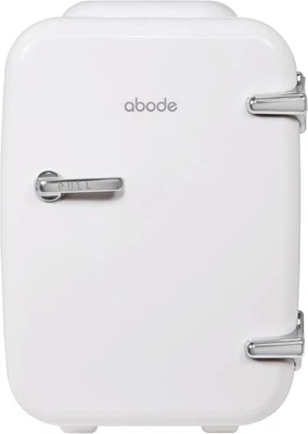 Abode A4CLR201W Mini Fridge Table Top 6 Can Cooler & Warmer For Drinks 4L White - Image 1 of 4