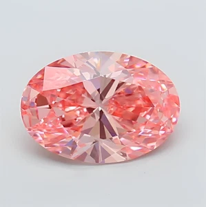 Lab IGI Certifide Stone Oval Shape 1.12 Ct Fancy Vivid Pink VVS2 Fancy Lab Color - Picture 1 of 11