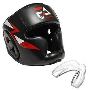 Boxing Headgear - Black - Head Gear & Mouth Guard for MMA Kickboxing Karate T... - Picture 1 of 7