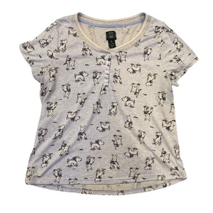 LAURA ASHLEY Damen Pyjama blau PJ Oberteil Scottie Westie Dog Print Gr. XL - Bild 1 von 4