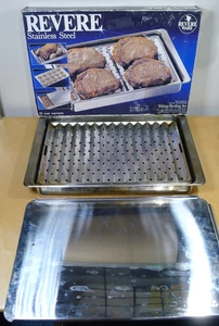 Revere Ware 2525 Stainless Steel COMPLETE Baking/Broiling Set - Picture 1 of 10