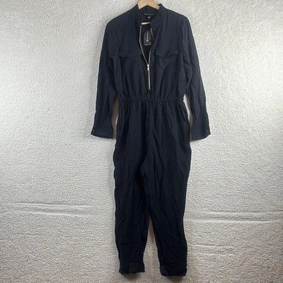 NUEVO CON ETIQUETAS INC International Concepts Mujer Mono Utilitario Negro Cremallera Frontal Talla 10 Foto 1 de 4