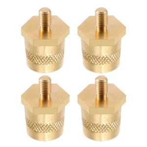 M6 Brass Battery Terminals (2-Pair) - Auto/ATV Post Adapters w/ Taper Studs - Bild 1 von 7