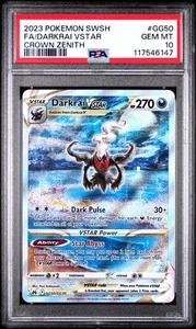 PSA 10 DARKRAI VSTAR GG50/GG70 Full Art Crown Zenith Pokemon - Picture 1 of 4