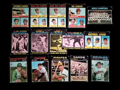1971 Topps Gibson Bench Mazeroski Hunter Weaver Buckner Rookie Baseball Lot 15 - Image 1 of 4