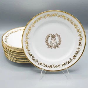 Platos de cena Louis Philippe Sevres Service Des Princes 8 7/8" - Juego de 8 - Imagen 1 de 24