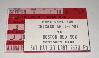 Boleto de los Medias Rojas de los Medias Blancas MLB Comiskey Park Bud Light Promo 30/05/1987 Foto 1 de 2