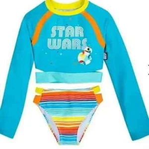 Disney Store BB-8 Rashguard Swimsuit for Girls Star Wars 2 Piece Droid Swim Wear - Picture 1 of 2