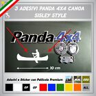 Panda 4x4 Sisley adesivo sticker 3x canoa sotto logo targhetta portellone  