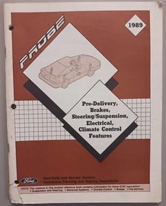 1989 Ford Probe Pre-Delivery Brakes Steering Electrical Features - Picture 1 of 2