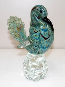 9,5" Vintage Murano Multicolor VOGEL/ENTE mundgeblasene KUNSTGLAS Deko Figur - Bild 1 von 6