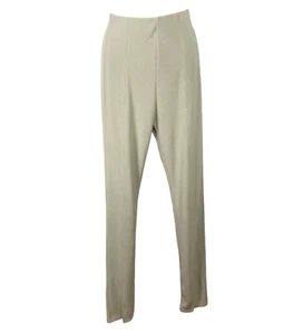 Stradivarius Leggings Women's UK Size XS Beige Ribbed High Rise Front Split - Picture 1 of 6