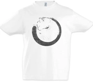 Cat Circle Kids Boys T-Shirt meow cats cat Love Addicted Addiction Fun Spiral - Picture 1 of 1
