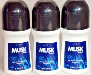 Avon MUSK Marine Deodorant 2.6 fl. oz. LOT of 3 - Picture 1 of 4