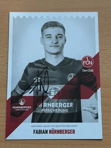 Fabian Nürnberger - 1. FC Nürnberg - Tarjeta de autógrafo firmada original - #S2347 - Imagen 1 de 1