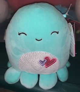 Squishmallow Olina The Octopus 5" 2021 Valentines Day Kellytoy Plush *NWT* - Picture 1 of 4