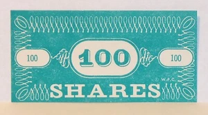 Vintage STOCK MARKET GAME 1968 Deluxe Trading Board Game PART: 100 Shares - Picture 1 of 2