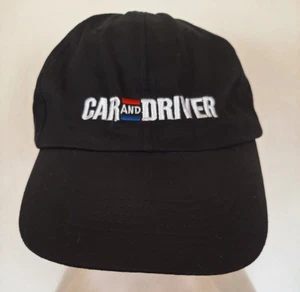 Car And Driver Hat Strapback Cap Black Mens Adjustable Stretch Comfortable-NWOT - Picture 1 of 4