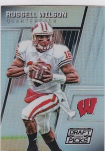 RUSSELL WILSON RARE PRIZMS $$ INSERT College Football Draft Picks Card SEAHAWKS! - Picture 1 of 2