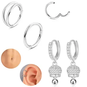 Earrings Ear Buckles Diamond Pendant Set Ear Buckles Stainless Steel Nose Rings - Picture 1 of 3