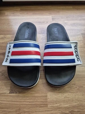 Adidas Sliders kids size 4  Rare Americana Vs Superstars colours flip flops  - Image 1 of 4