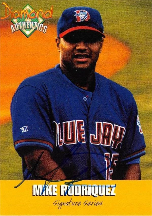 Mike Rodriguez autographed baseball card 2000 Diamond Authentics Rookie #6 - Image 1 of 1