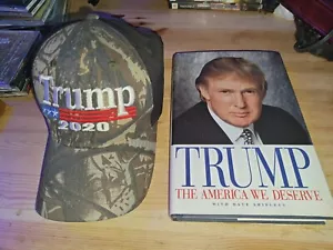 Donald Trump 'The America We Deserve Rare 1st Ed.+2020 Trump Hat Thrown By Trump - Picture 1 of 11