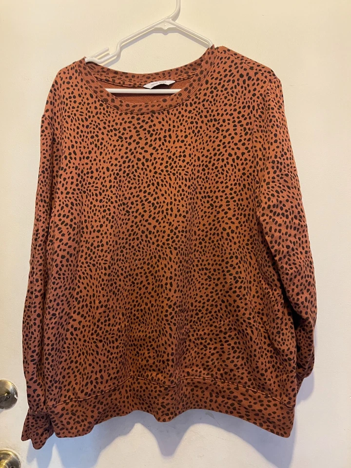 Sudadera para mujer NINE WEST naranja negra con estampado de animales Foto 1 de 1