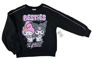 Kuromi My Melody Sweatshirt ~Black Pullover Sanrio Shirt Top Size Small (6-6x) - Picture 1 of 7