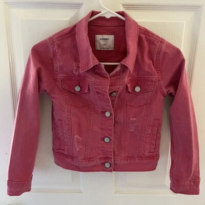 Girls Old Navy M 8 Pink Jean Jacket - Image 1 of 4