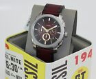 NEW AUTHENTIC FOSSIL MACHINE CHRONOGRAPH BURGUNDY LEATHER FS5884 MEN'S WATCH